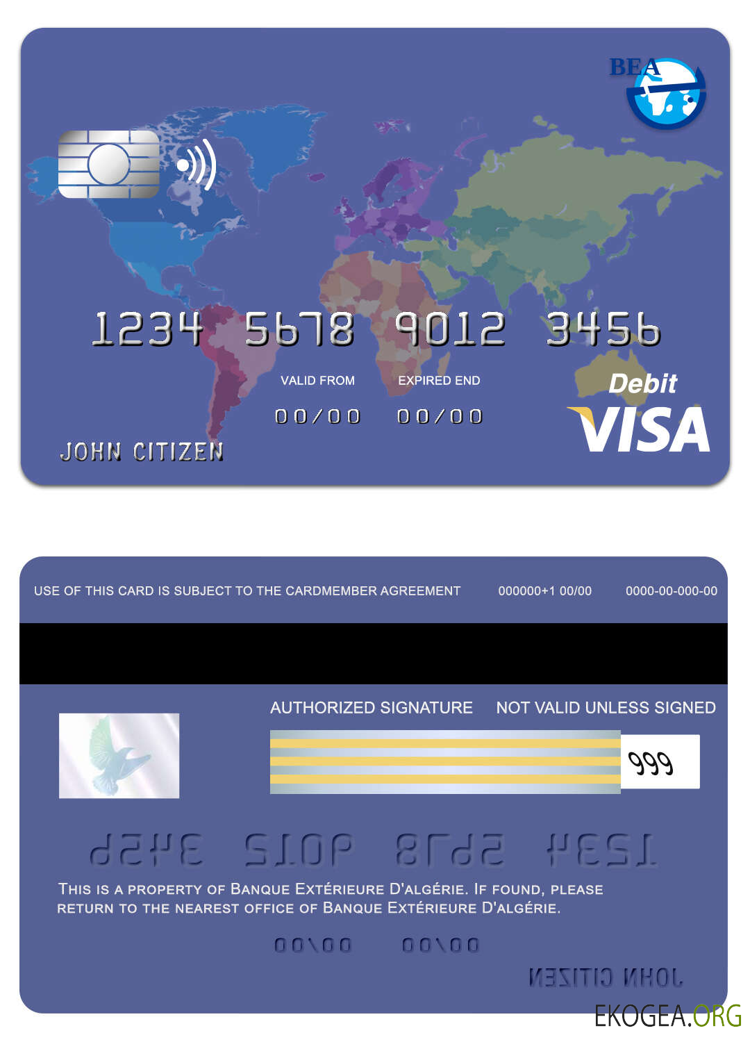 Carte visa bancaire Algérie Exterieure